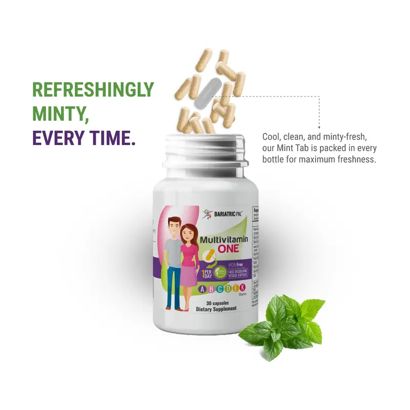 BariatricPal Multivitamin ONE 1 per Day! Bariatric Multivitamin Capsule - Iron Free