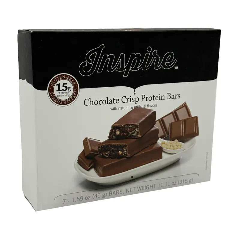 Inspire Low Carb Protein & Fiber Bars by Bariatric Eating - Chocolate Crisp