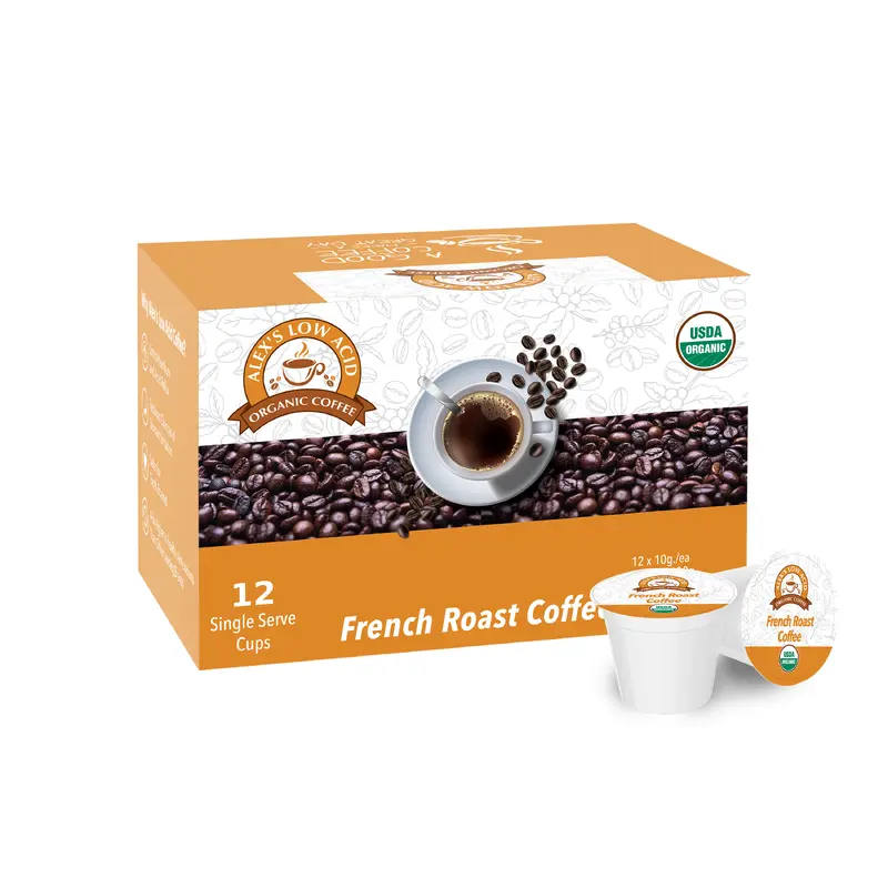 Alex's Low Acid Organic Coffee K-Cups - French Roast