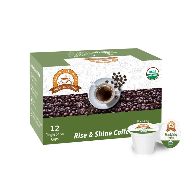 Alex's Low Acid Organic Coffee K-Cups - Rise & Shine