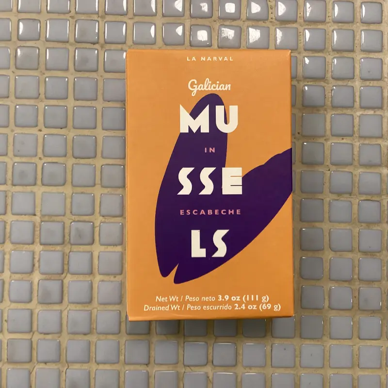 la narval galician mussels in spanish escabeche sauce