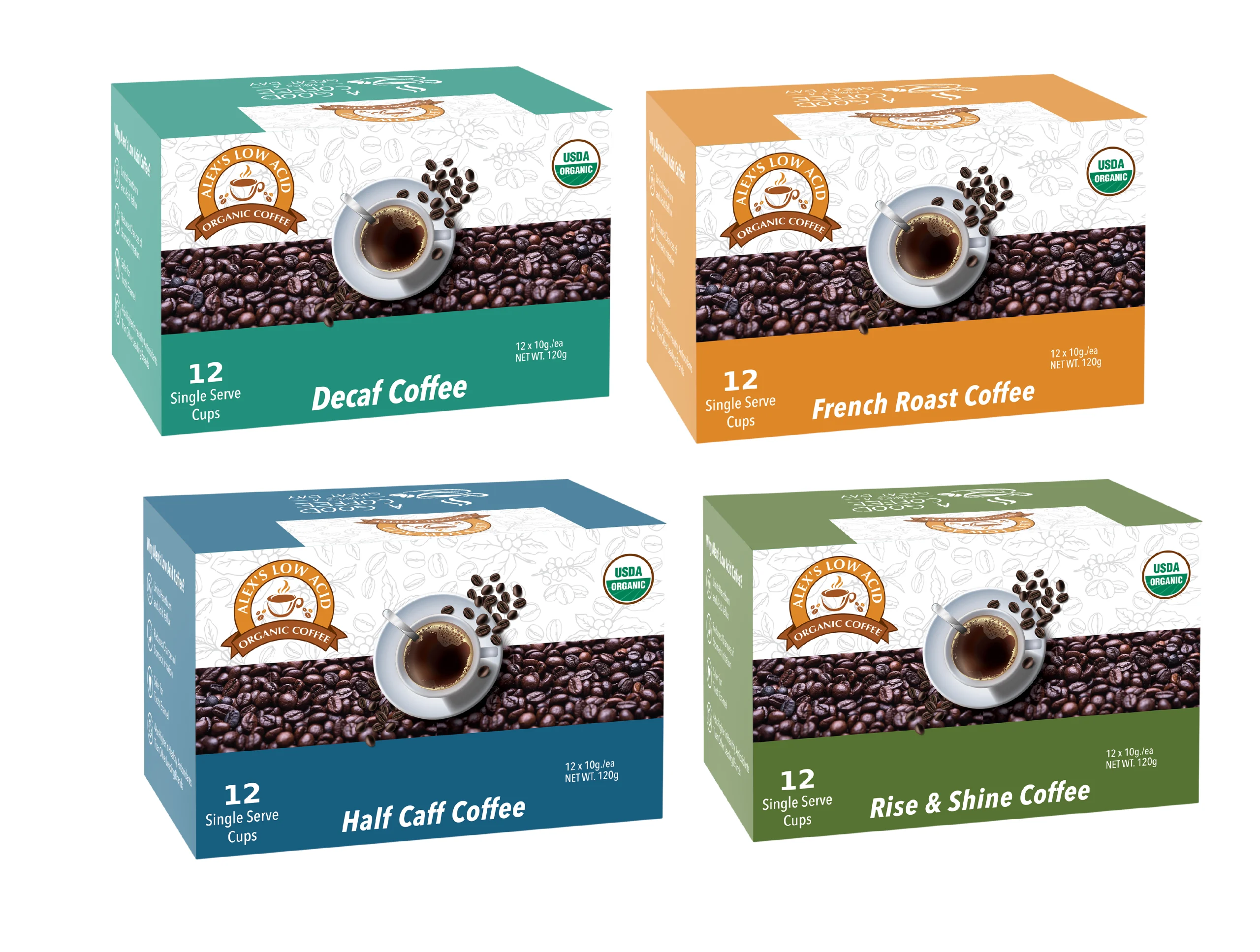 Alex's Low Acid Organic Coffee Ultimate K-Cup Variety Pack