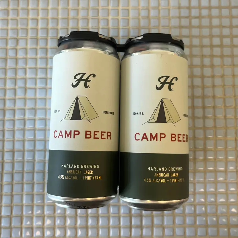harland camp beer american lager 4 pk