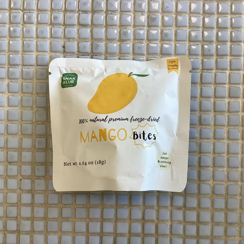 snak klub freeze dried mango bite