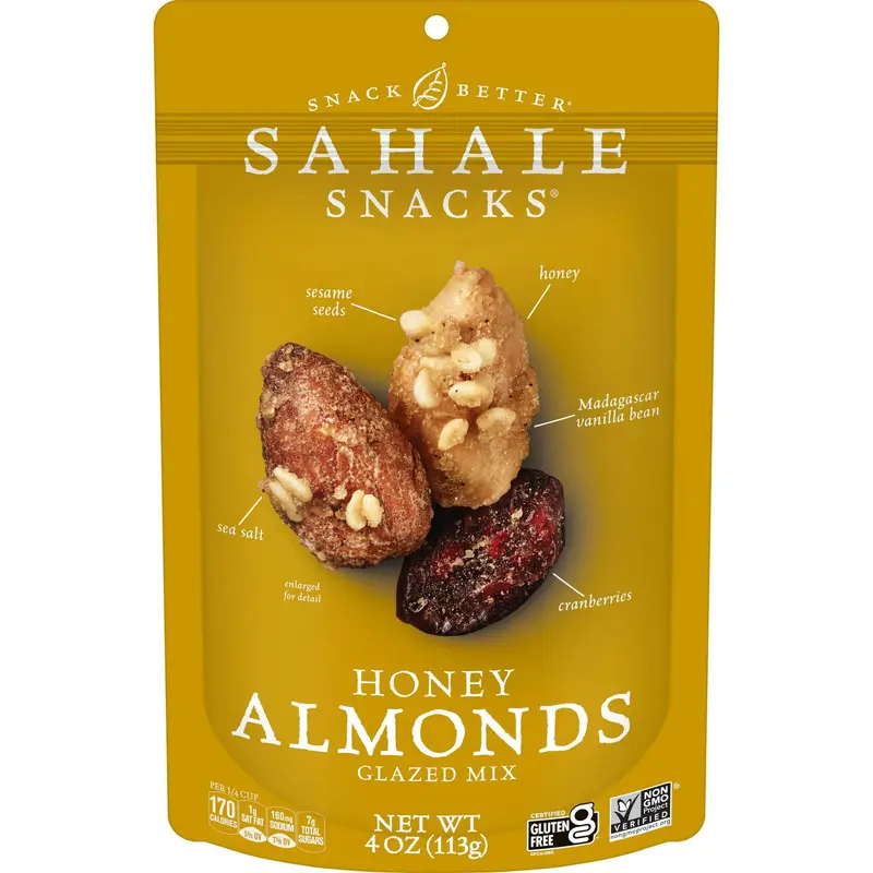Sahale Snacks Honey Almonds Glazed Mix 4oz Bag