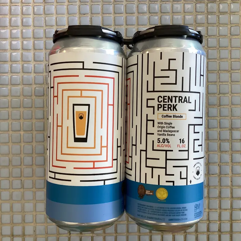 ambitious ales central perk coffee blonde ale 16oz 4pk