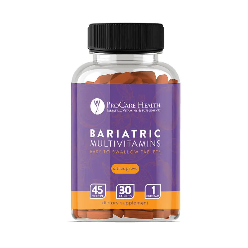 ProCare Health Easy to Swallow Bariatric Multivitamins Tablets with 45mg Iron - Citrus Grove