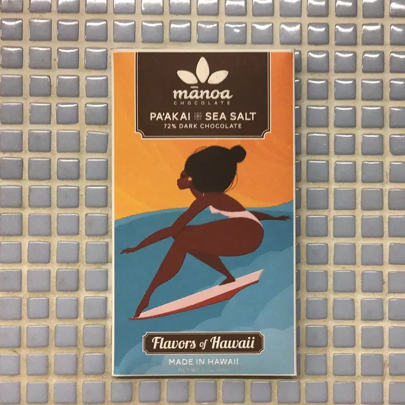 manoa 72% paakai sea salt dark chocolate
