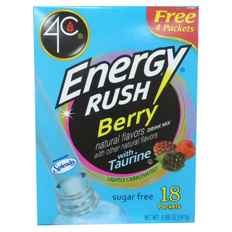 4C Sugar Free Energy Rush Drink Mix Sticks