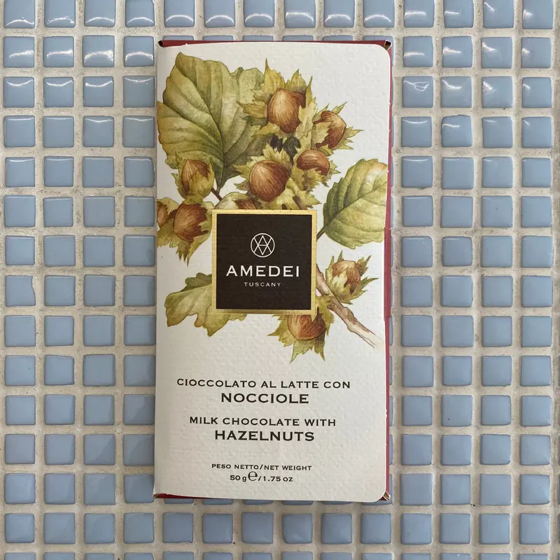 amedei milk chocolate with hazelnuts