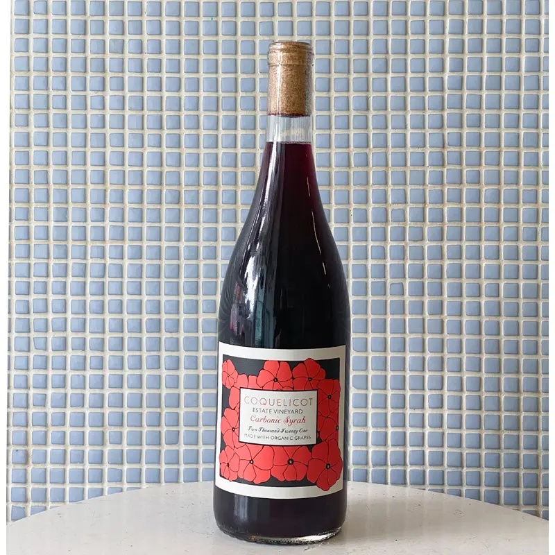 coquelicot estate carbonic syrah 2022