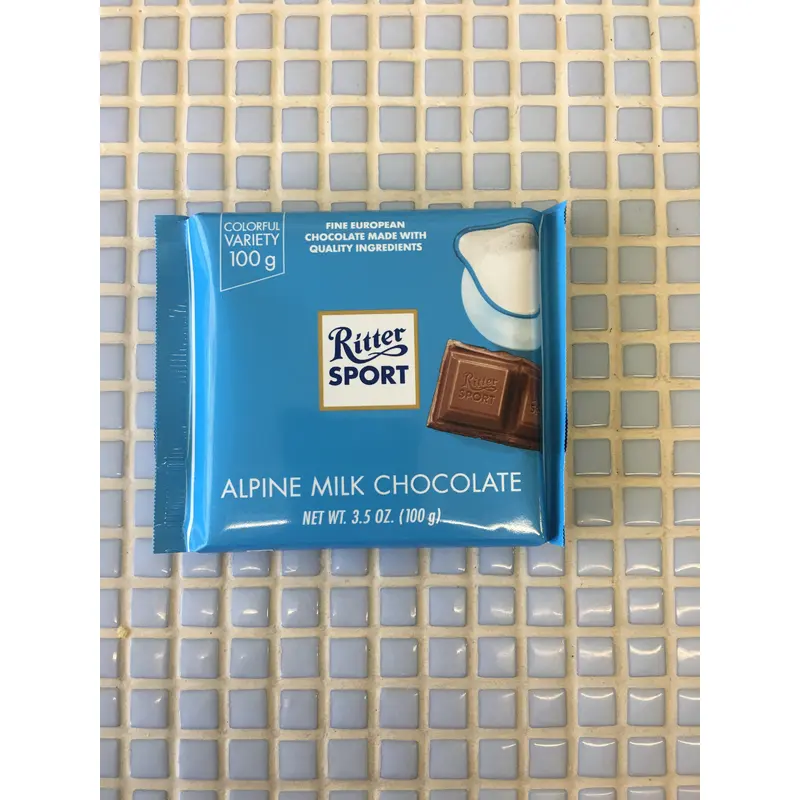 ritter alpine milk chocolate bar