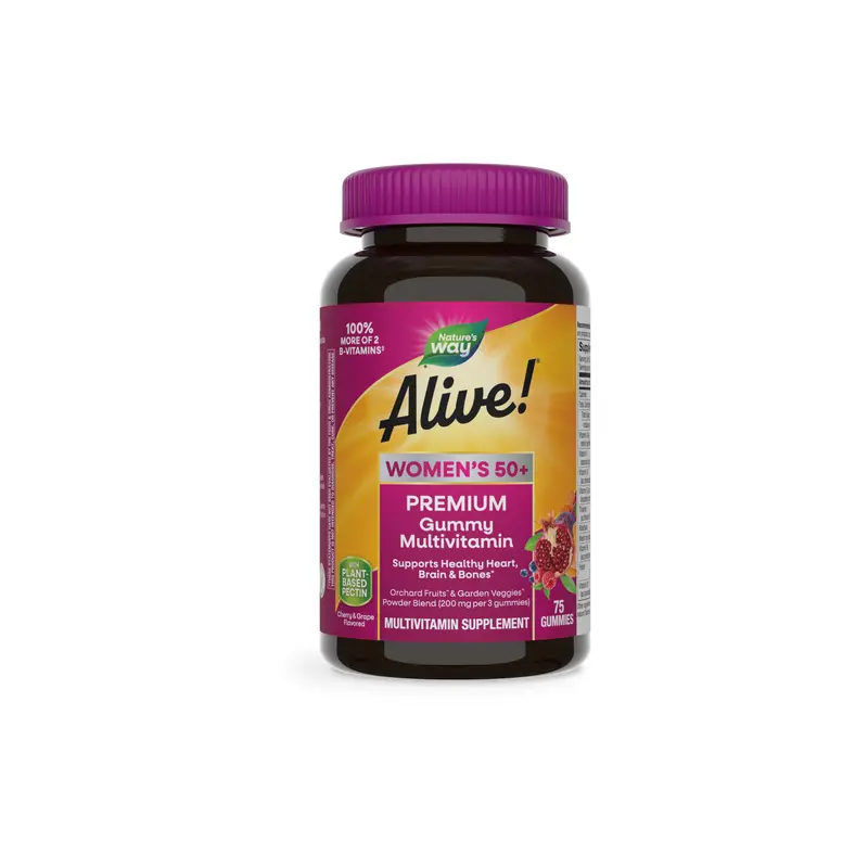 Nature's Way Alive! Premium Gummies Complete Multivitamin, Women's 50+ 75 gummies