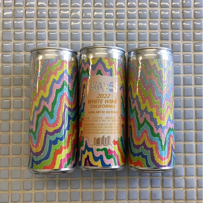 las jaras waves white wine 2022 can