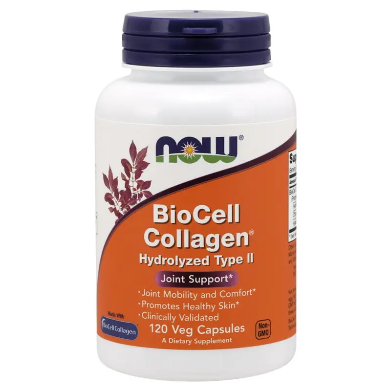 NOW BioCell Collagen, Hydrolyzed Type II 120 veg capsules