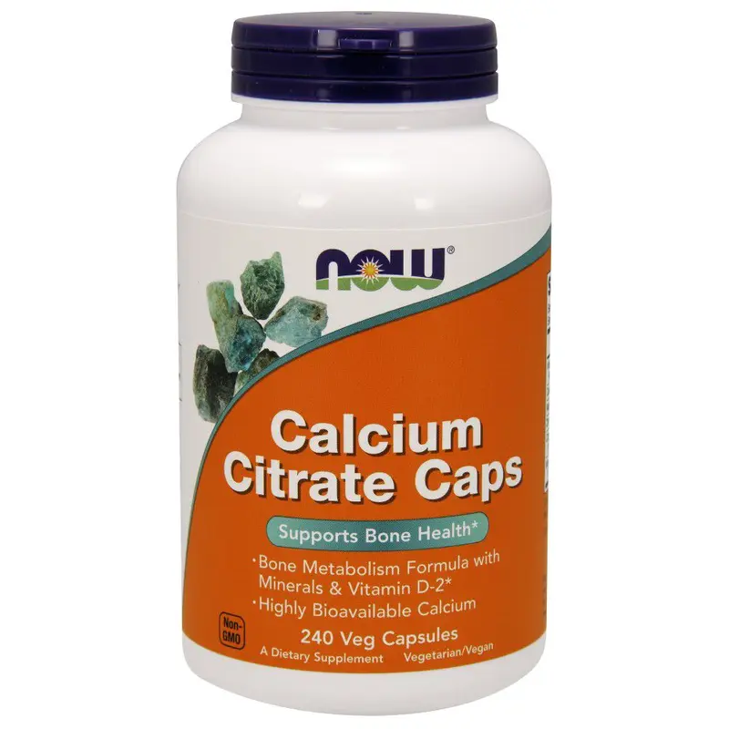 NOW Calcium Citrate Caps 240 veg capsules