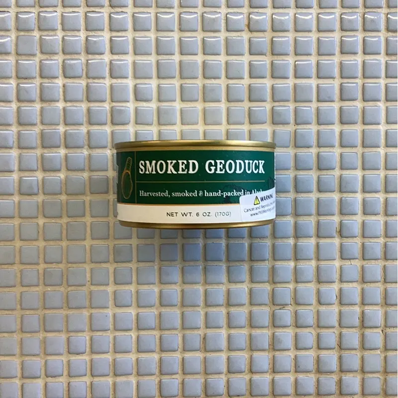 Wild fish cannery smoked geoduck