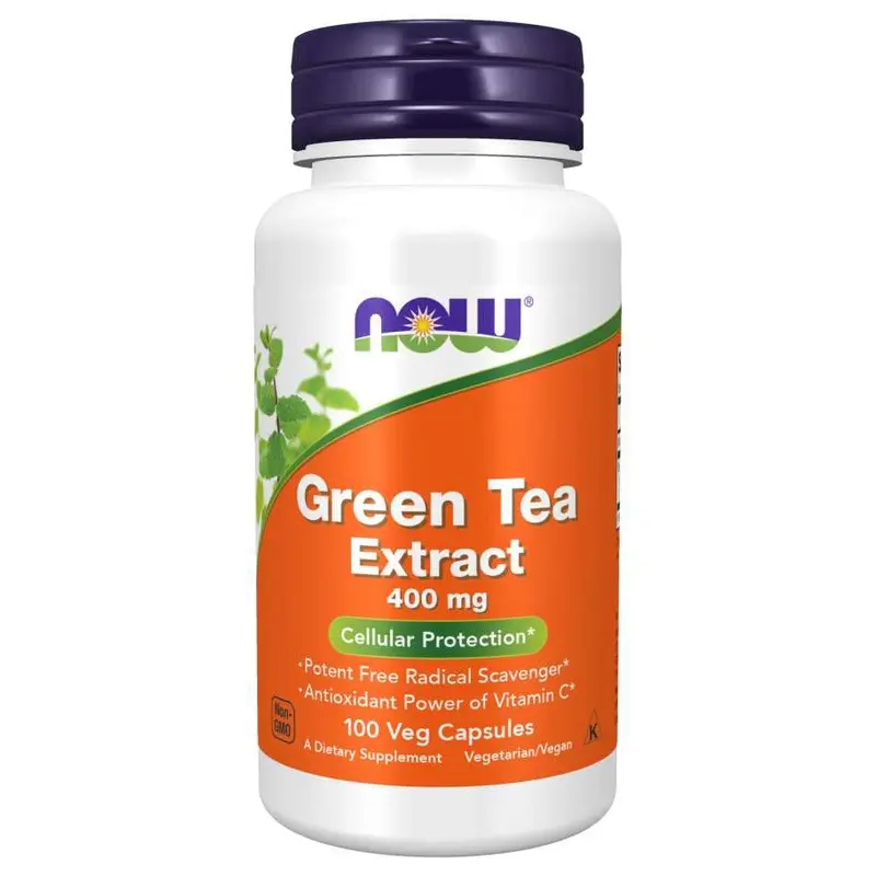 NOW Green Tea Extract, 400mg, 100 veg capsules