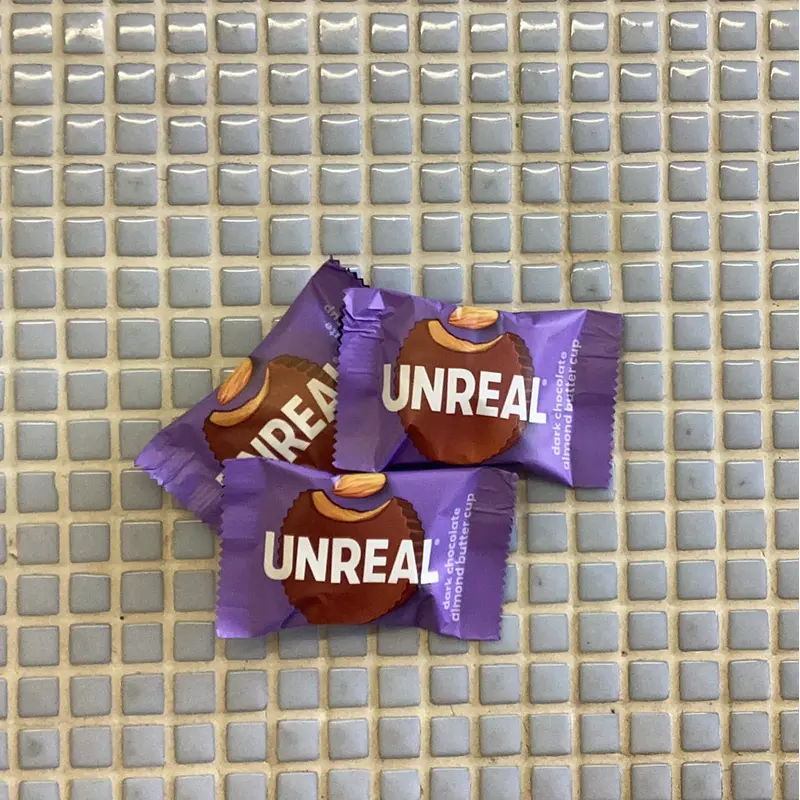unreal dark chocolate almond butter cup mini