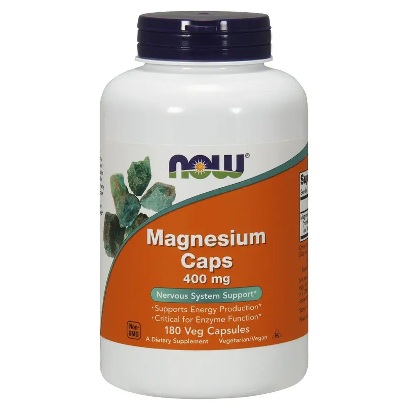 NOW Magnesium 400mg, 180 veg capsules