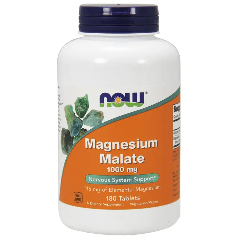 NOW Magnesium Malate 1000mg - 180 tablets