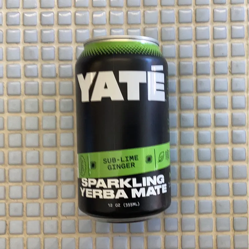 yate sparkling yerba mate sub-lime ginger