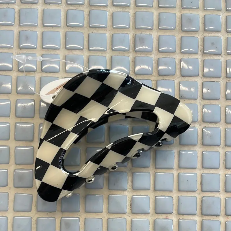 adorro checker hair clips