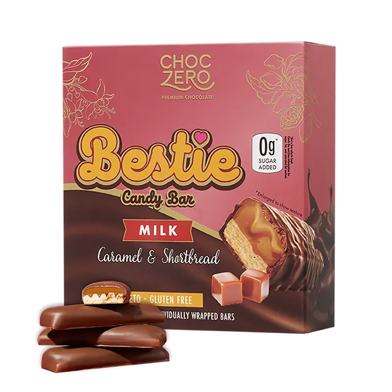 ChocZero Bestie Milk Chocolate Candy Bar, 8 oz