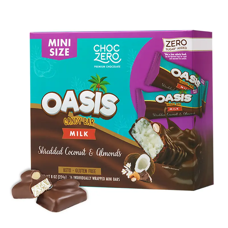 ChocZero Oasis Milk Chocolate Candy Bar, 8 oz