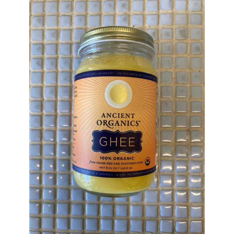 ancient organics 100% organic ghee, sm.