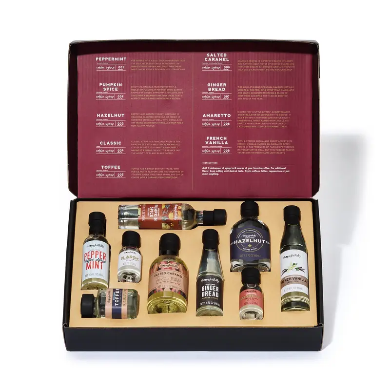 Coffee House Collection Coffee Syrups, Set of 10