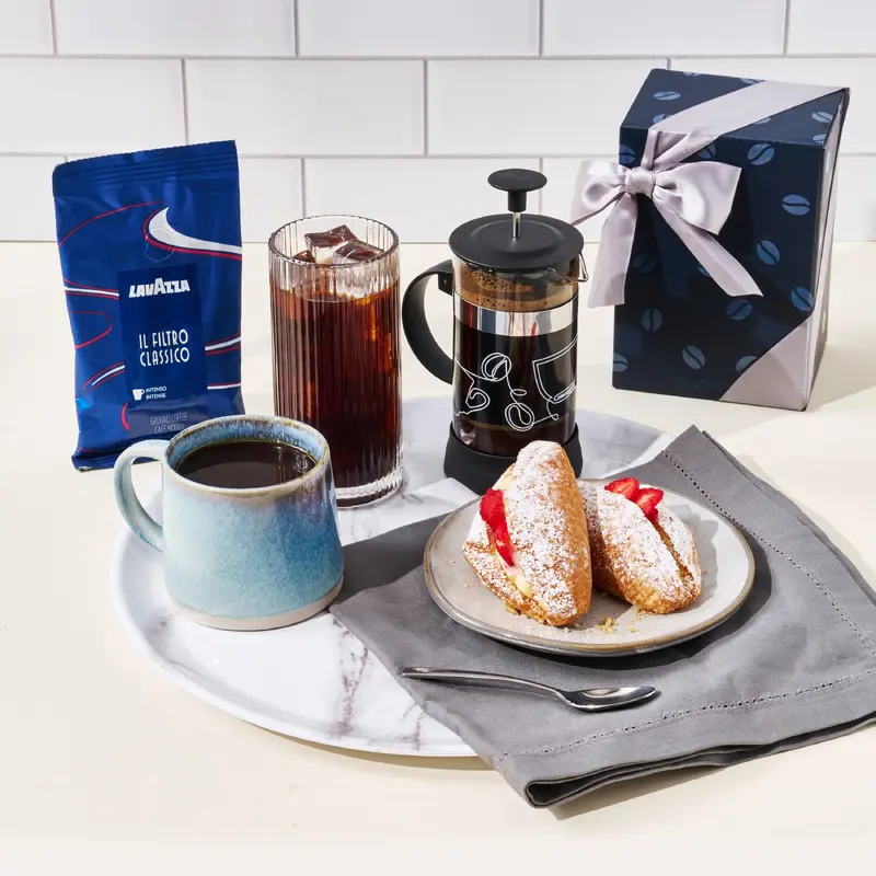 French Press Gift Set with Lavazza Coffee