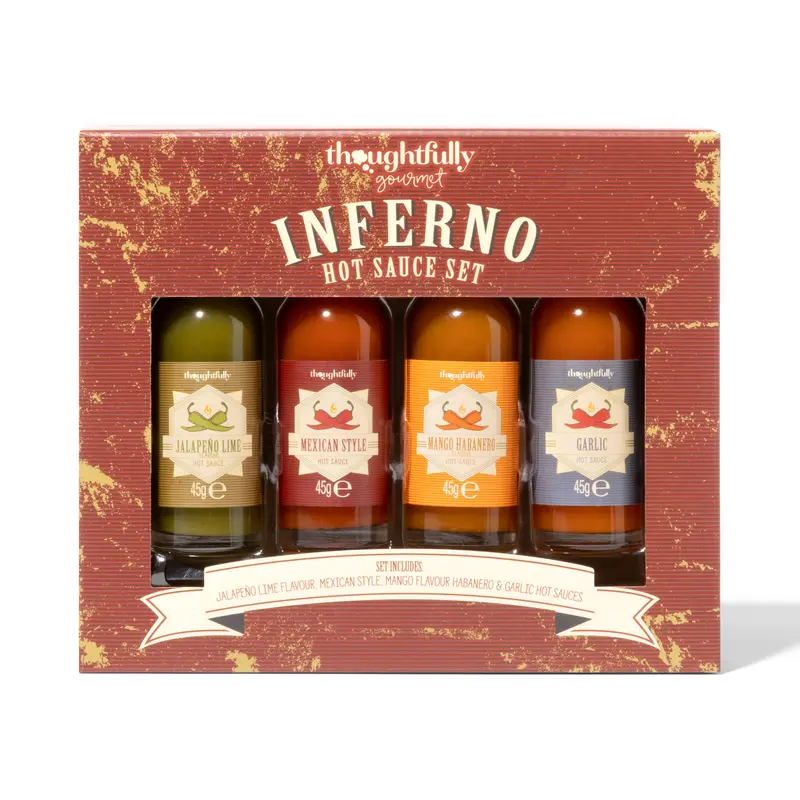 Inferno Hot Sauce Set of 4