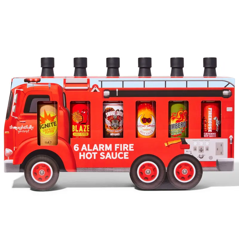 Sound the Alarm Fire Truck Hot Sauce Gift Set