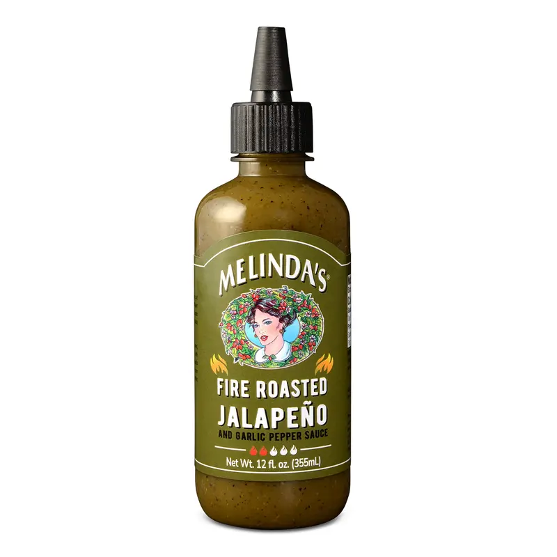 Melindas Fire Roasted jalapeo and Garlic Pepper Sauce 12oz