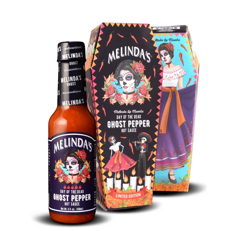 Melindas La Muerta Limited Collectors Edition Day of the Dead Ghost Pepper Sauce