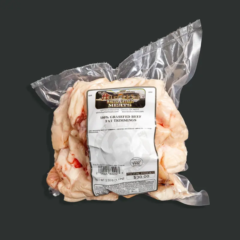100% Grassfed Beef Fat Trimmings 2.5#