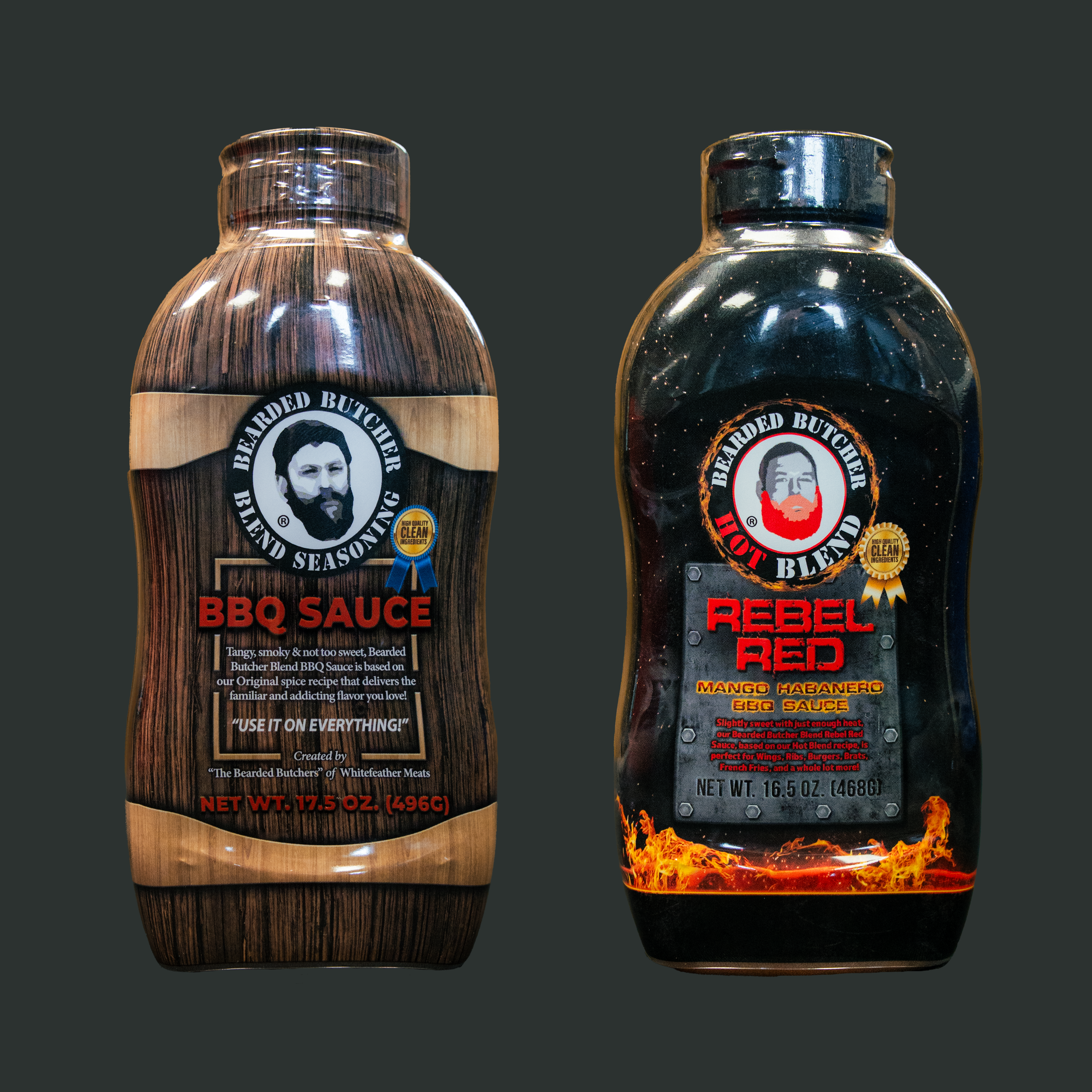 2 PACK of Sauce - BBQ and Rebel Red Bottles